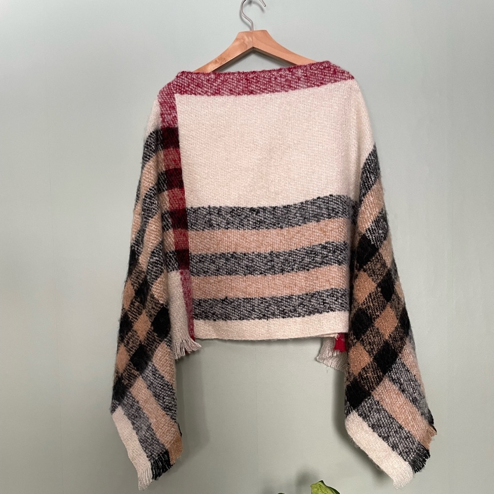 Plaid cape/shawl/poncho! OS